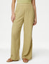 Pure Cotton Elasticated Waist Relaxed Trousers